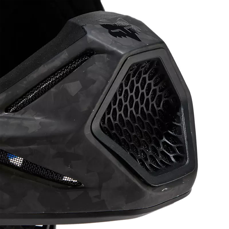 FOX RACING V3 RS Carbon Solid Helmet - Black Carbon