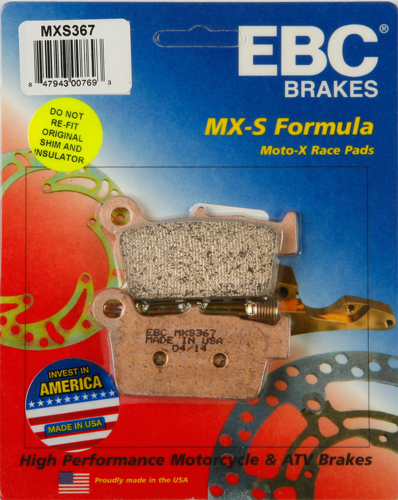 EBC BRAKE PADS - YAMAHA (MXS367) Rear