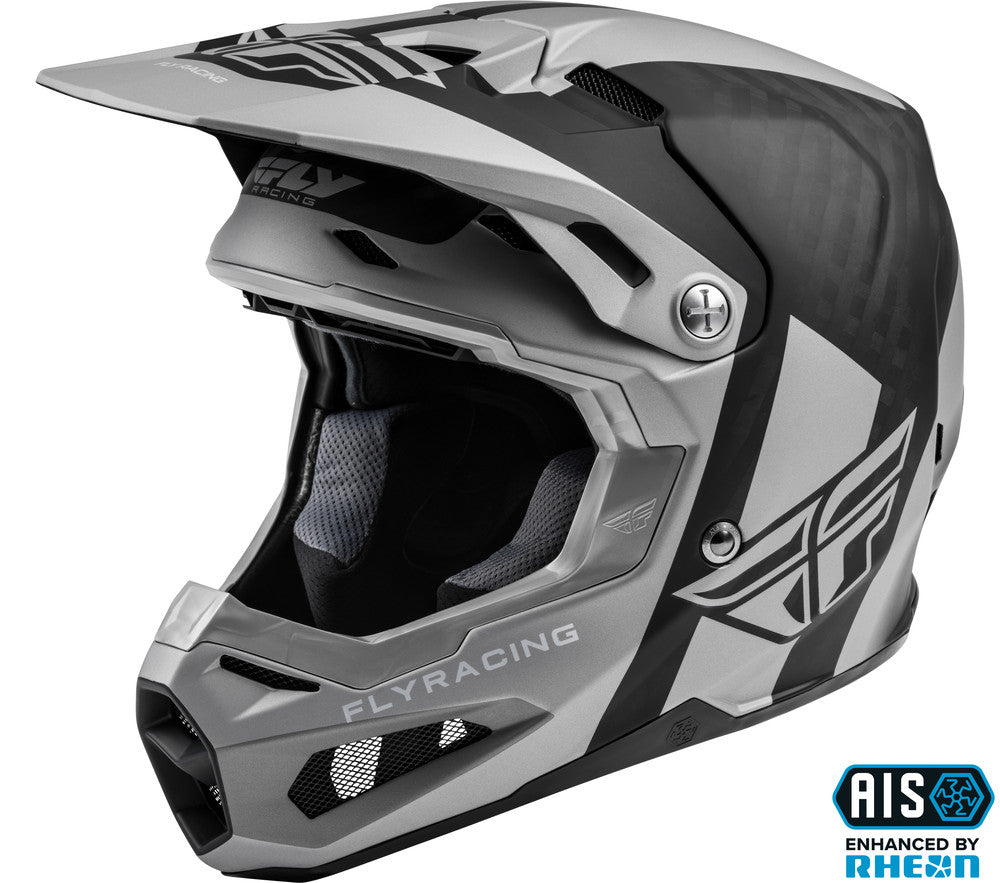 fly motorcycle helmet Fly Racing Formula Origin Helmet Matte Black/Silver / XLG