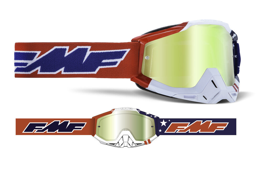 FMF VISION POWERBOMB GOGGLE US OF A TRUE GOLD LENS