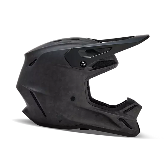 FOX RACING V3 RS Carbon Solid Helmet - Black Carbon
