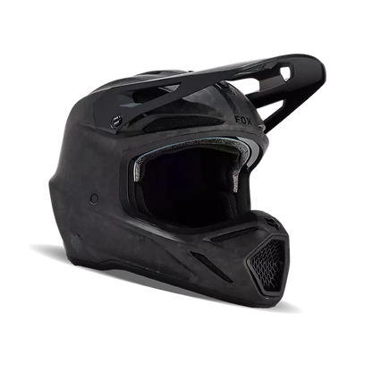 FOX RACING V3 RS Carbon Solid Helmet - Black Carbon