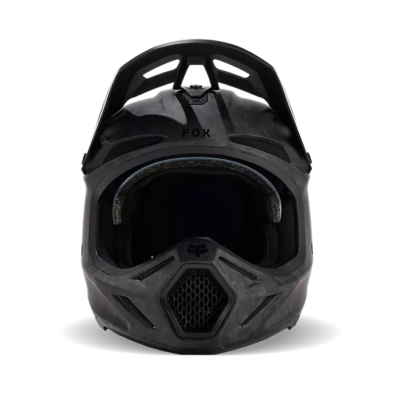 FOX RACING V3 RS Carbon Solid Helmet - Black Carbon