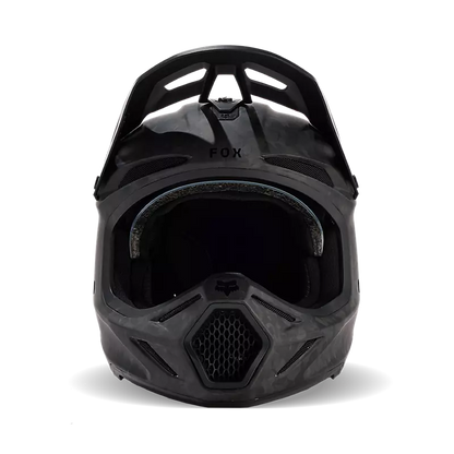 FOX RACING V3 RS Carbon Solid Helmet - Black Carbon