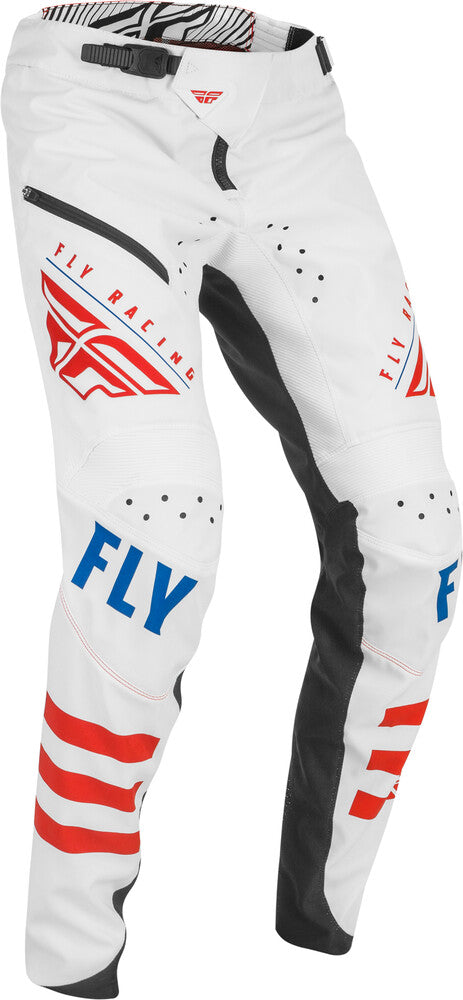 FLY RACING KINETIC BICYCLE LE PANTS WHITE/RED/BLUE