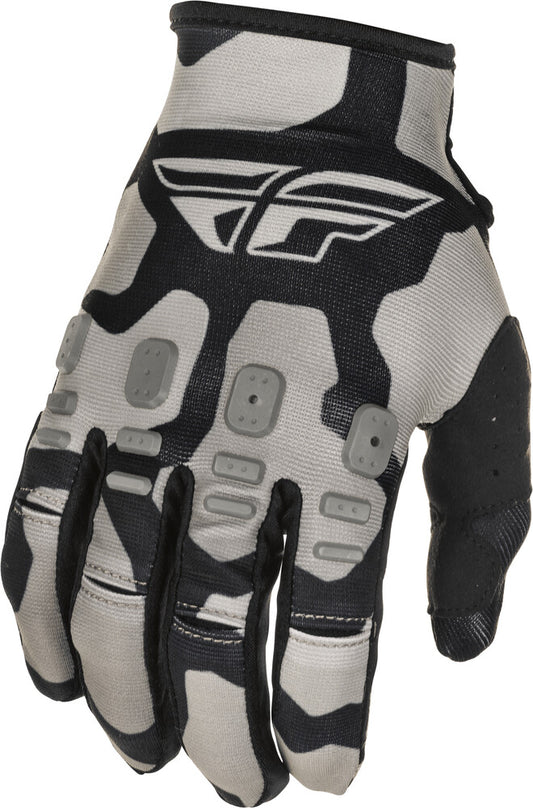 FLY RACING KINETIC K221 GLOVES BLACK/GREY SZ 08