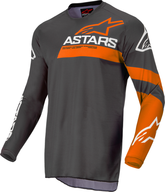 ALPINESTARS FLUID CHASER JERSEY ANTHRACITE/CORAL FLUO LG