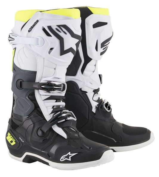 ALPINESTARS TECH 10 BOOTS BLACK/WHITE/YELLOW