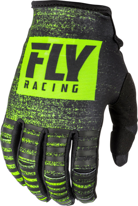 FLY RACING KINETIC NOIZ GLOVES BLACK/HI-VIS SZ 13