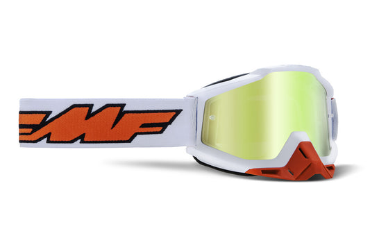 FMF VISION POWERBOMB GOGGLE ROCKET WHITE TRUE GOLD LENS